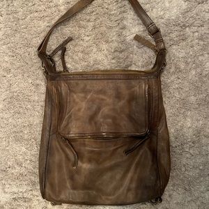 Leather convertible backpack